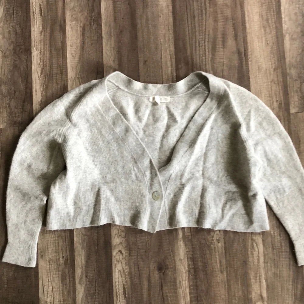 Hansel from Basel Gray Wool Silk Cardigan Cashmere - Picture 1 of 9